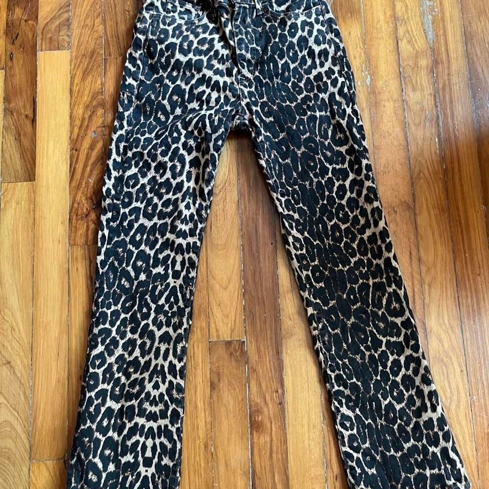 Mavi Leopard Print Boot Cut Jeans Size XS Rockstar Girlfriend Bombshell